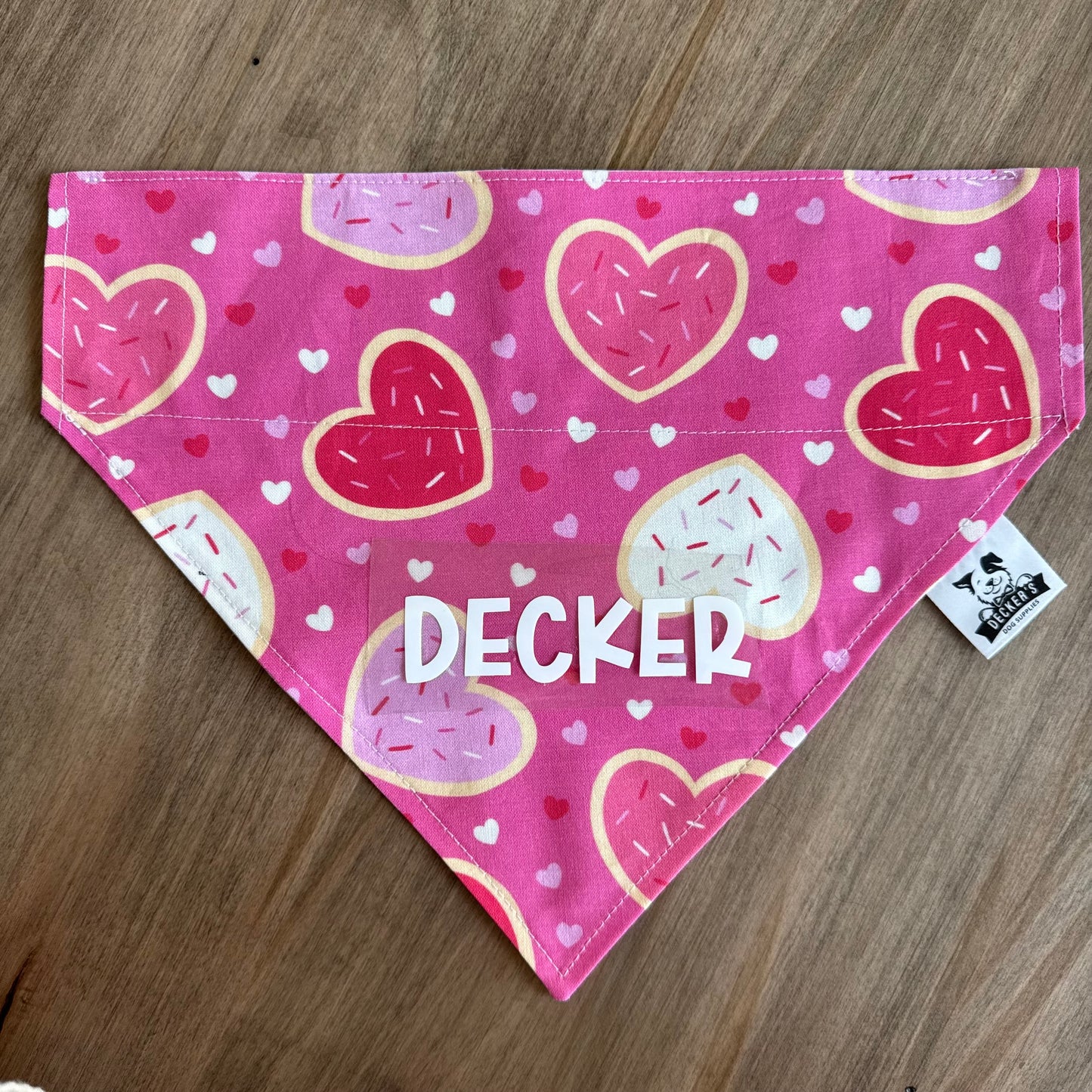 Sugar Cookie Hearts and Pink Dots Bandana
