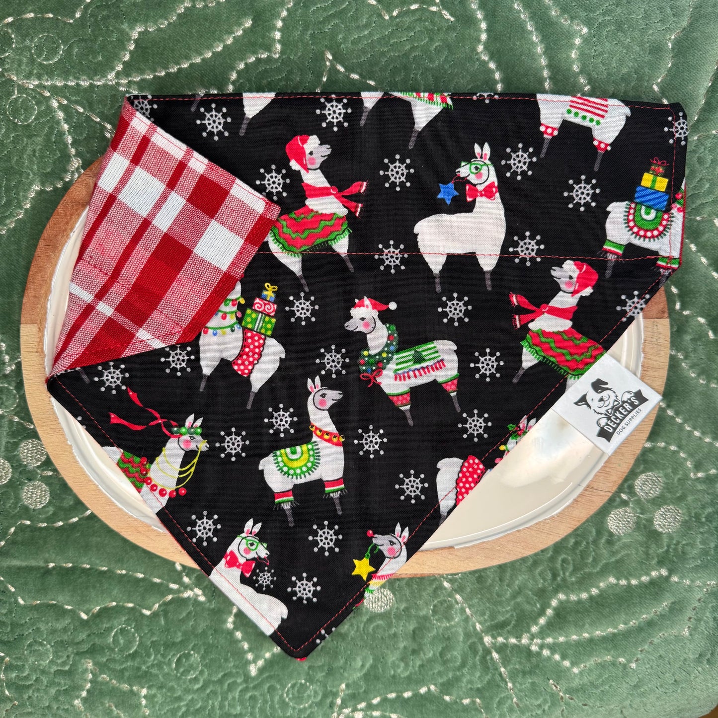 Holiday Llamas Holiday Bandana