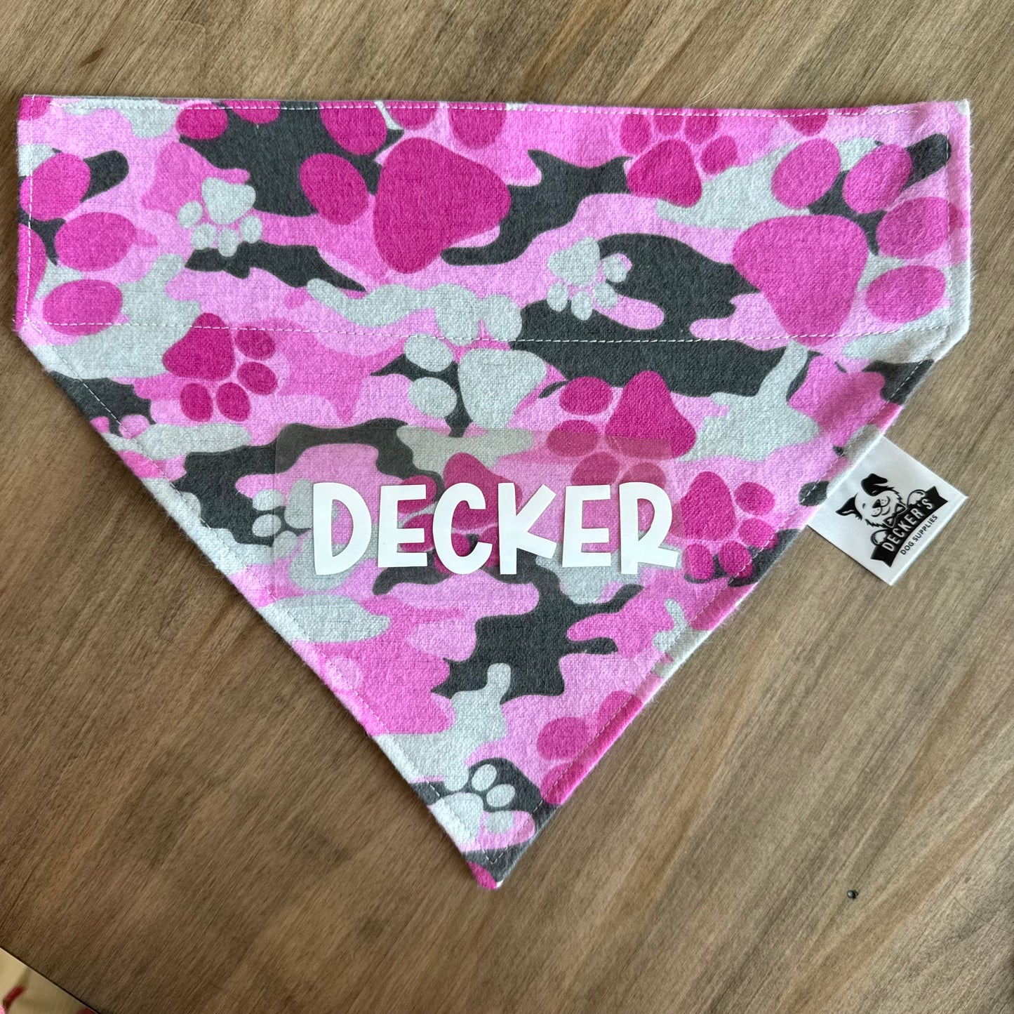 Valentine's Camo and White Dashes Bandana