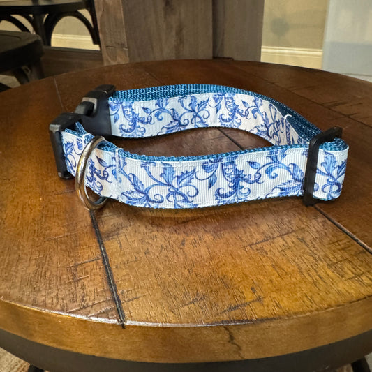 Blue Floral Collar