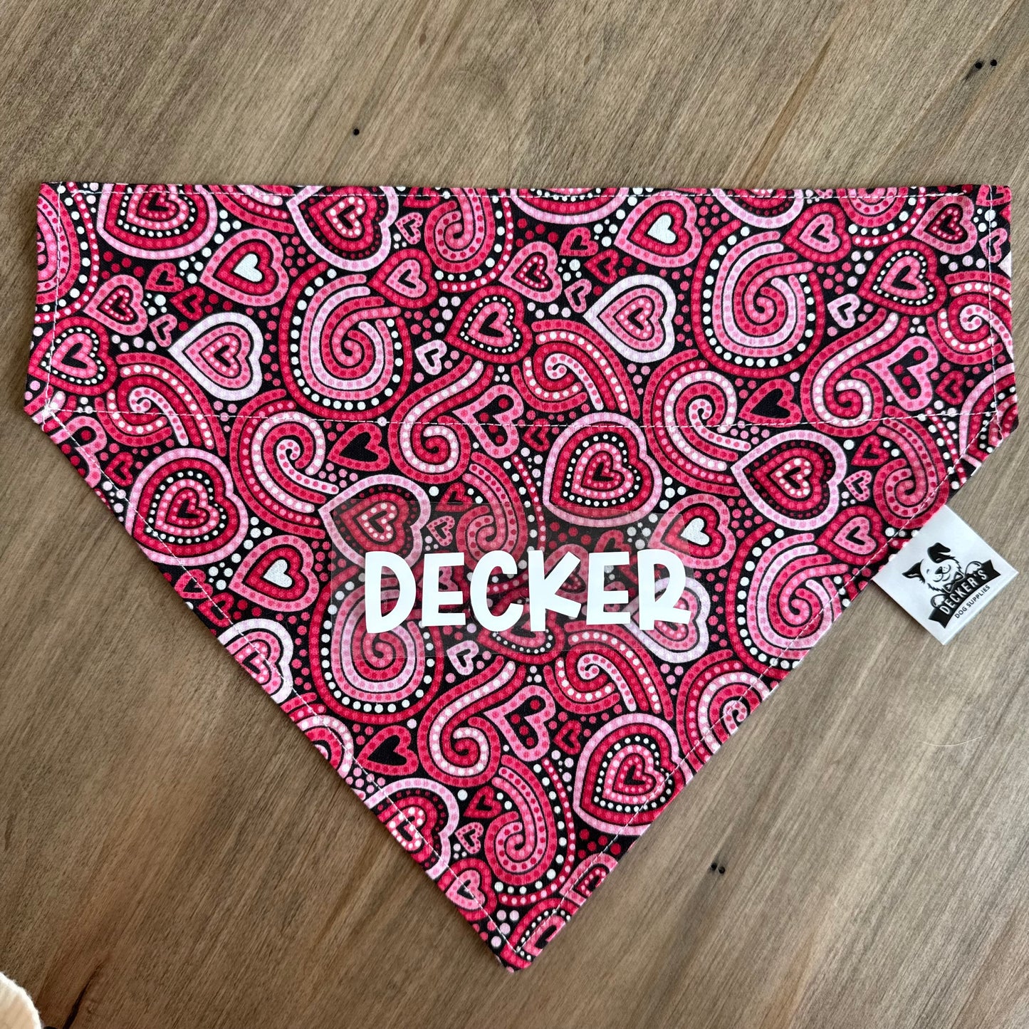 Paisley Hearts and White Dots Bandana