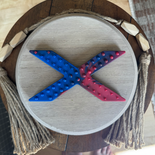 Blue and Red BarX Chew