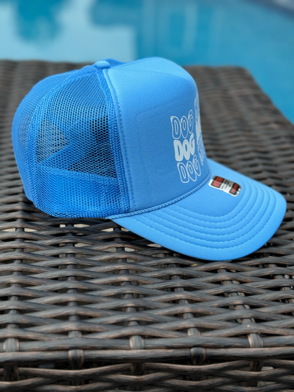 Dog Mom Light Blue Trucker Hat