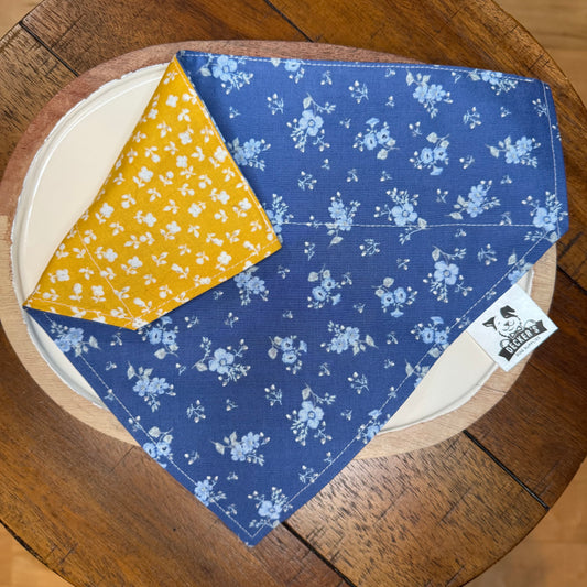 Blue Floral Bandana