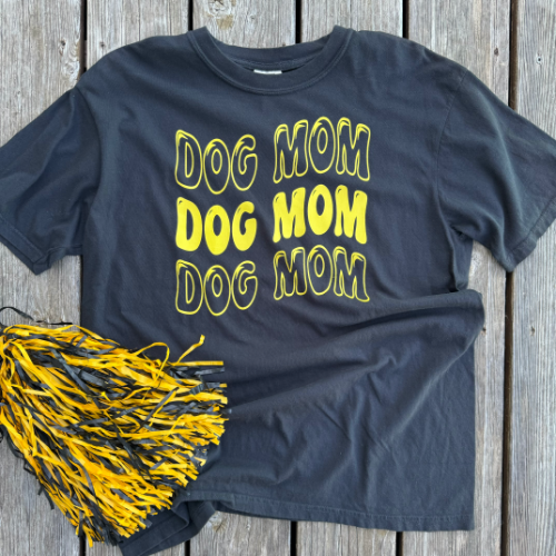 Dog Mom - black and Gold