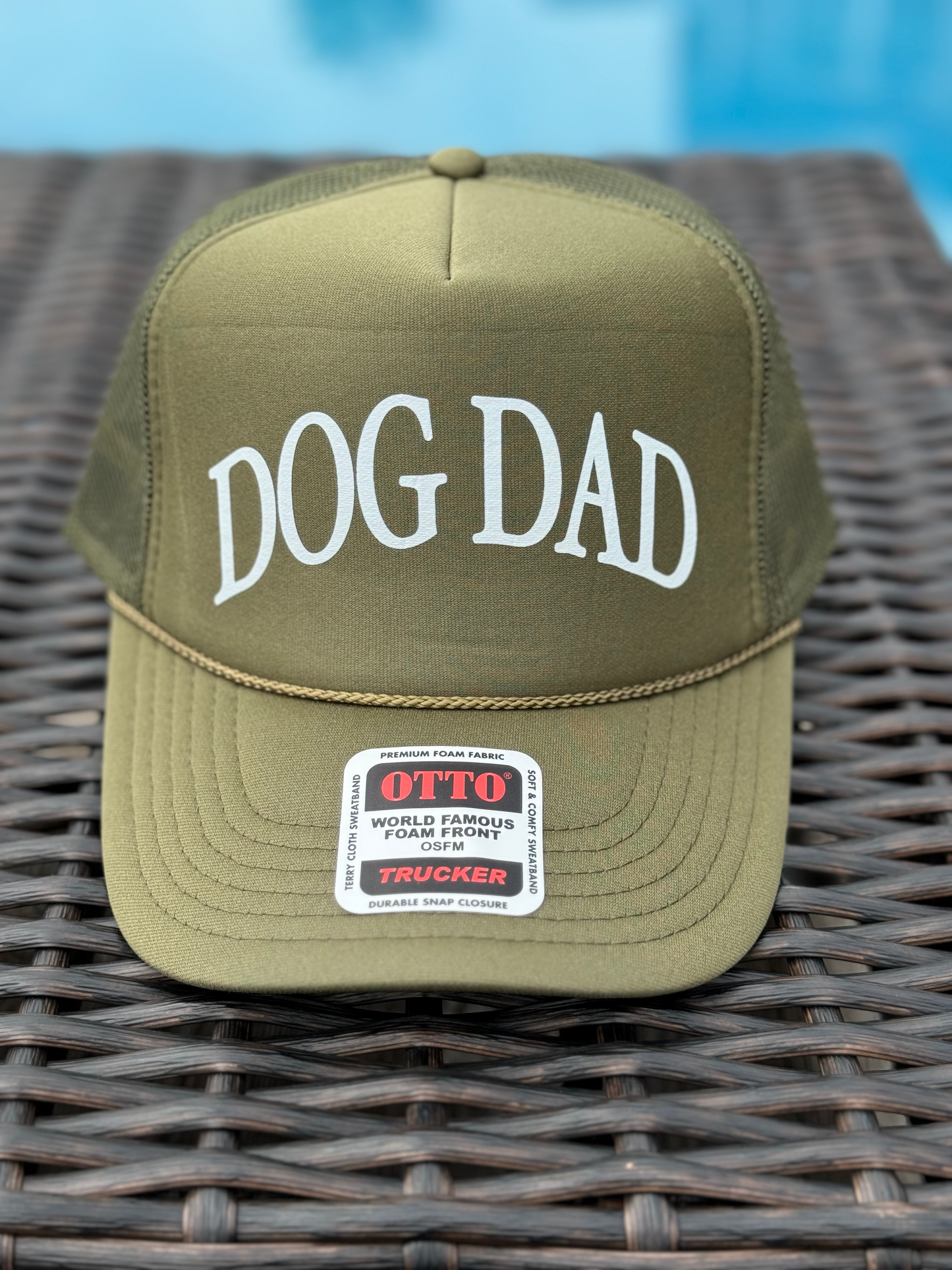 Dog Dad Alum Olive Trucker Hat