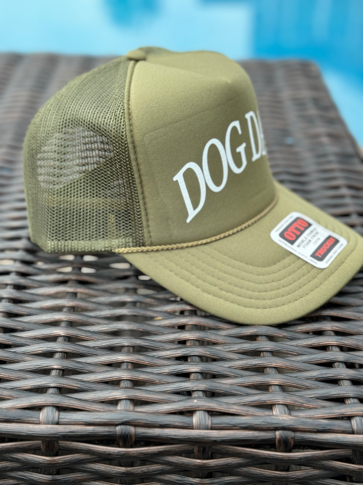 Dog Dad Alum Olive Trucker Hat