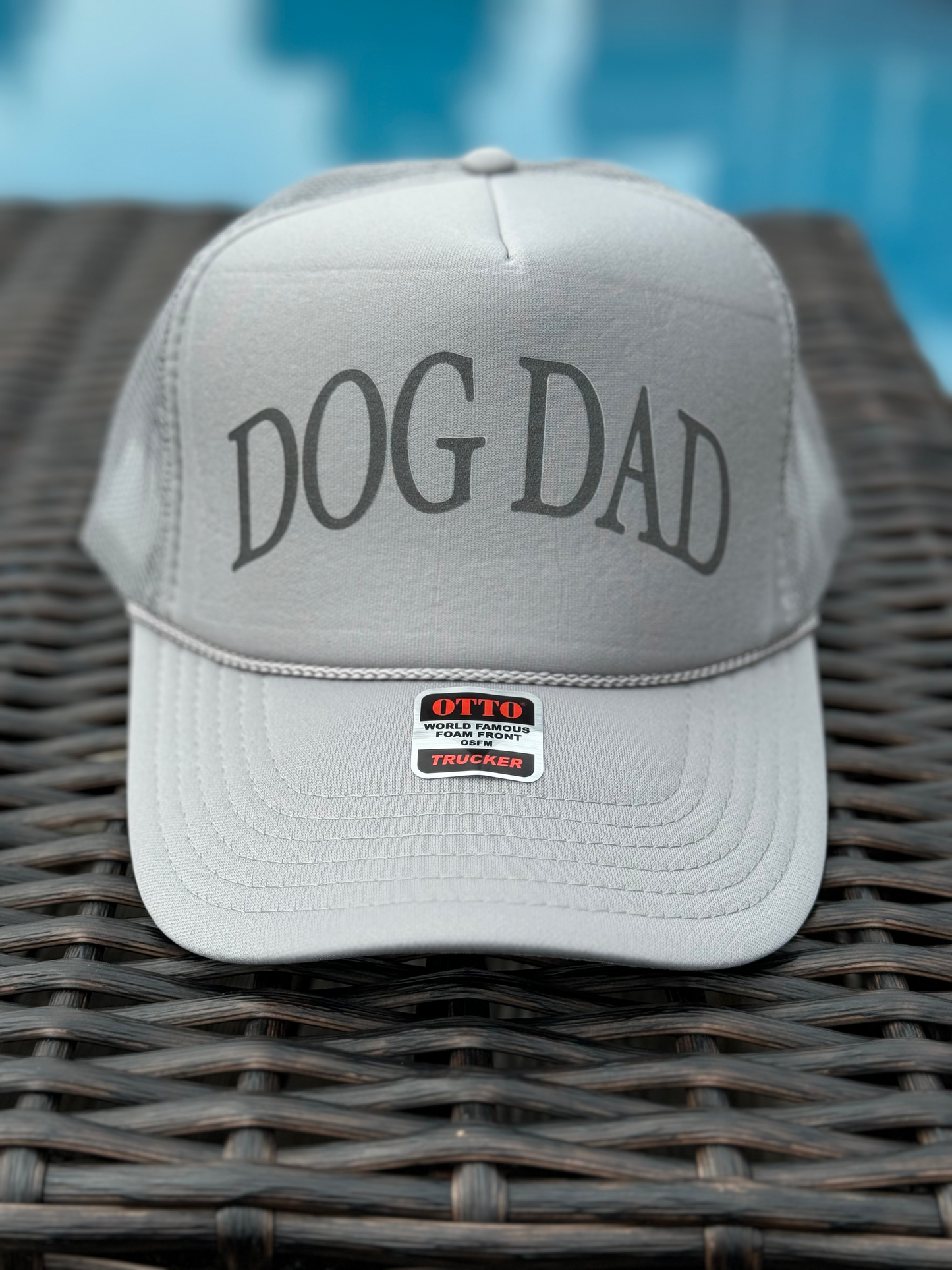 Dog Dad Alum Grey Trucker Hat