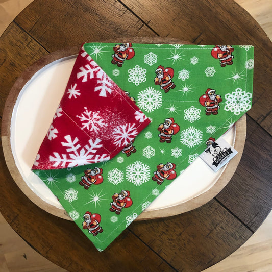 Snowflakes and Santa Bandana