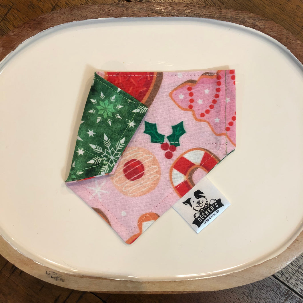 Snowflakes and Sugar Cookies Kitty Bandana