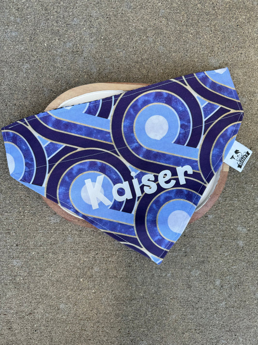 Retro Blue Circles Bandana