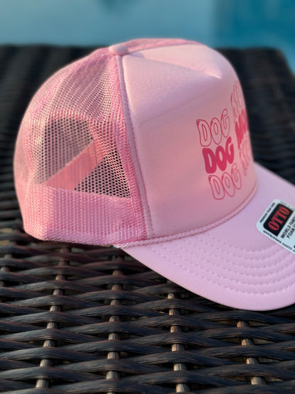 Dog Mom Pink Trucker Hat