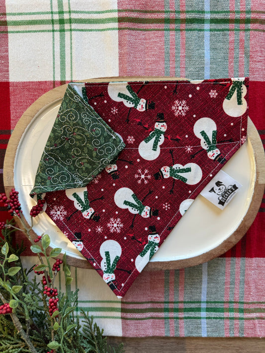 Snowman and Mistletoe Bandana