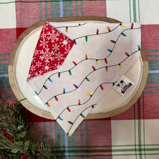 Christmas Lights and Snowflakes Bandana