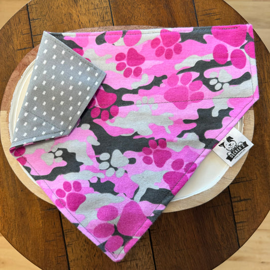 Valentine's Camo and White Dashes Bandana