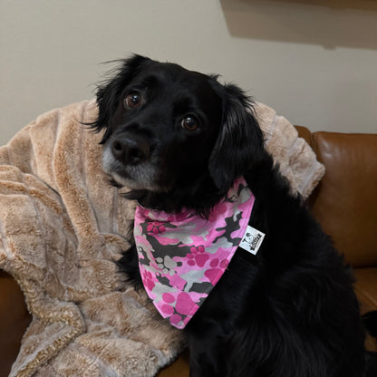 Valentine's Camo and White Dashes Bandana