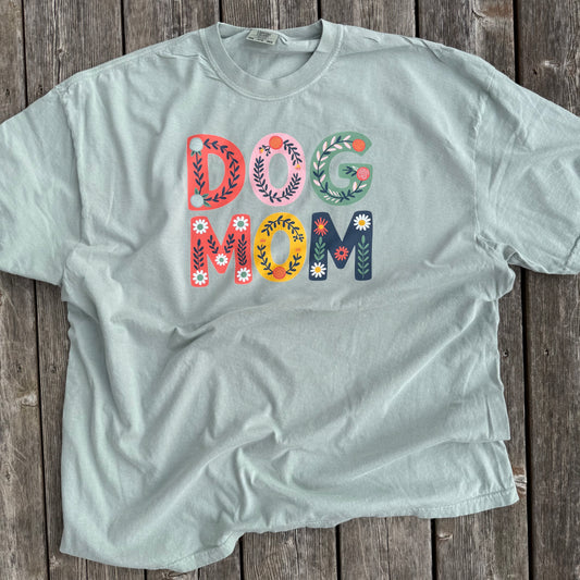 Dog Mom - Green Flowers