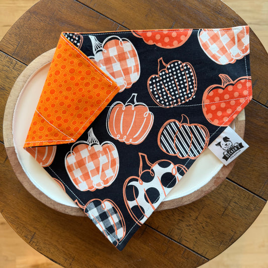Outlined Orange Pumpkins