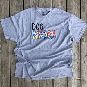 Grey Dog Mom Paws T-Shirt