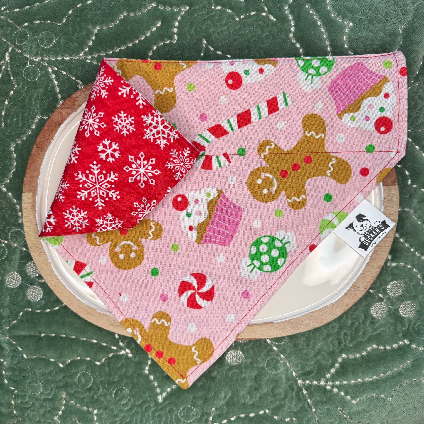 Cookies and Cupcakes Holiday Bandana - Pink