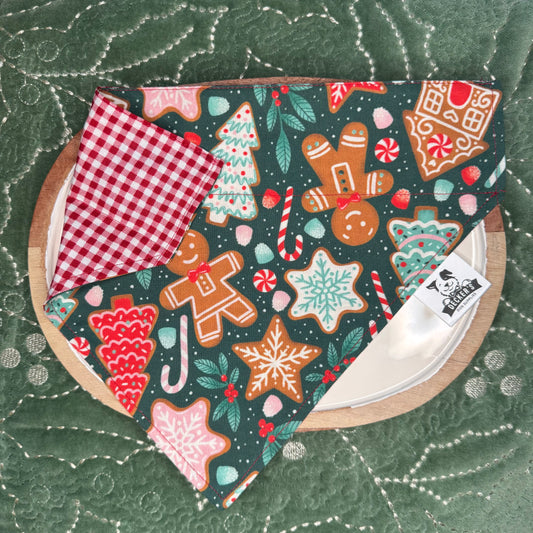 Cookies and Cupcakes Holiday Bandana - Green