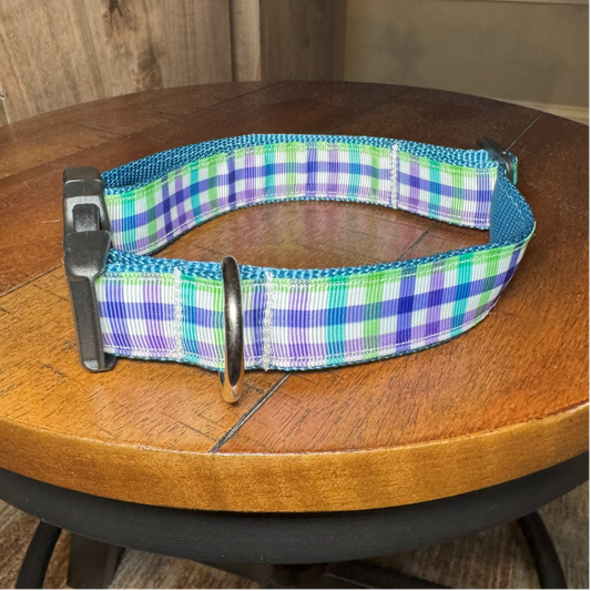 Blue Plaid Collar