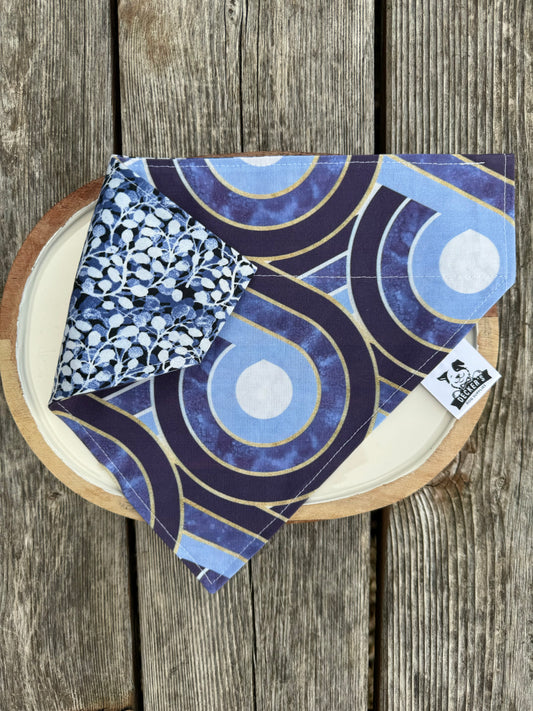 Retro Blue Circles Bandana