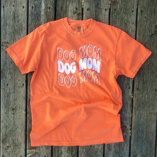 Peach Dog Mom T-Shirt