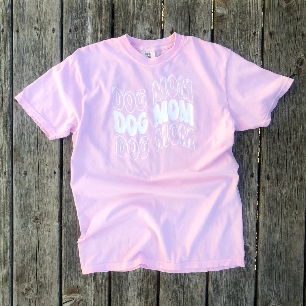 Light Pink Dog Mom T-Shirt