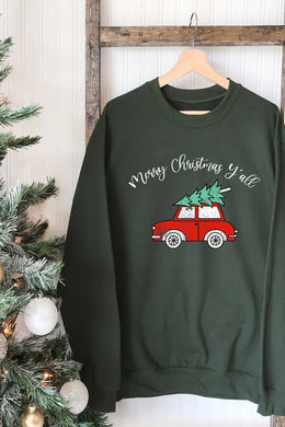 Merry Christmas Y'all Sweatshirt (3 Colors)