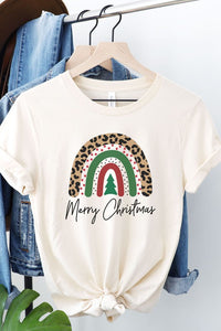 Merry Christmas Rainbow Graphic T-Shirt