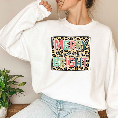 Leopard Merry and Bright Sweatshirt (2 Colors)