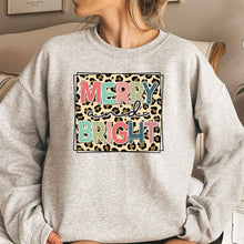 Load image into Gallery viewer, Leopard Merry and Bright Sweatshirt (2 Colors)