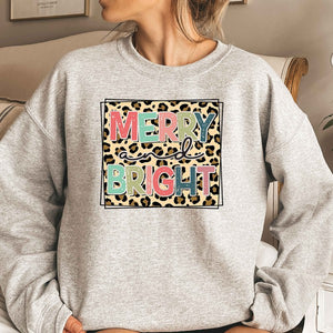 Leopard Merry and Bright Sweatshirt (2 Colors)