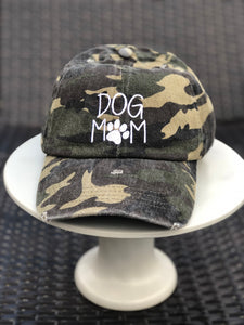 Camo Dog Mom Paw Baseball Hat