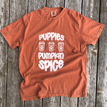 Load image into Gallery viewer, Puppies and Pumpkin Spice T-Shirt