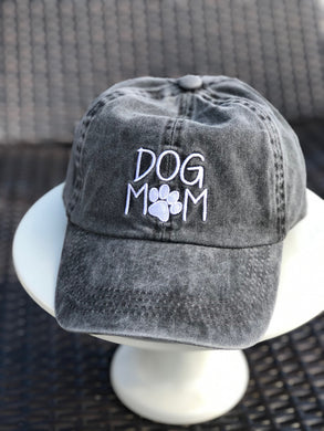Black Dog Mom Paw Baseball Hat